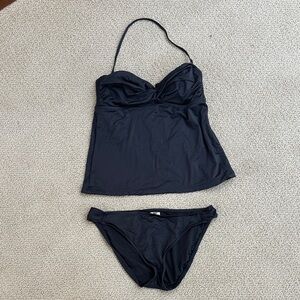 Black Tankini Swimsuit Set